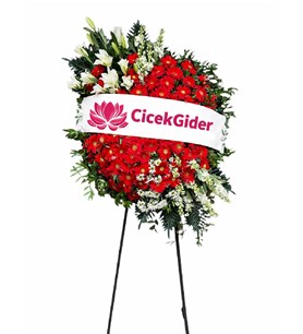 Mersin cenaze çelengi, Taziye çiçeği gönder, Ayaklı çelenk, 