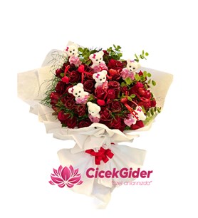 Mersin gül buketi, Mersin çiçek siparişi, Mersin çiçekçi, 